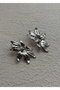 Heliophilia Silver Pendientes de Latón Plateados